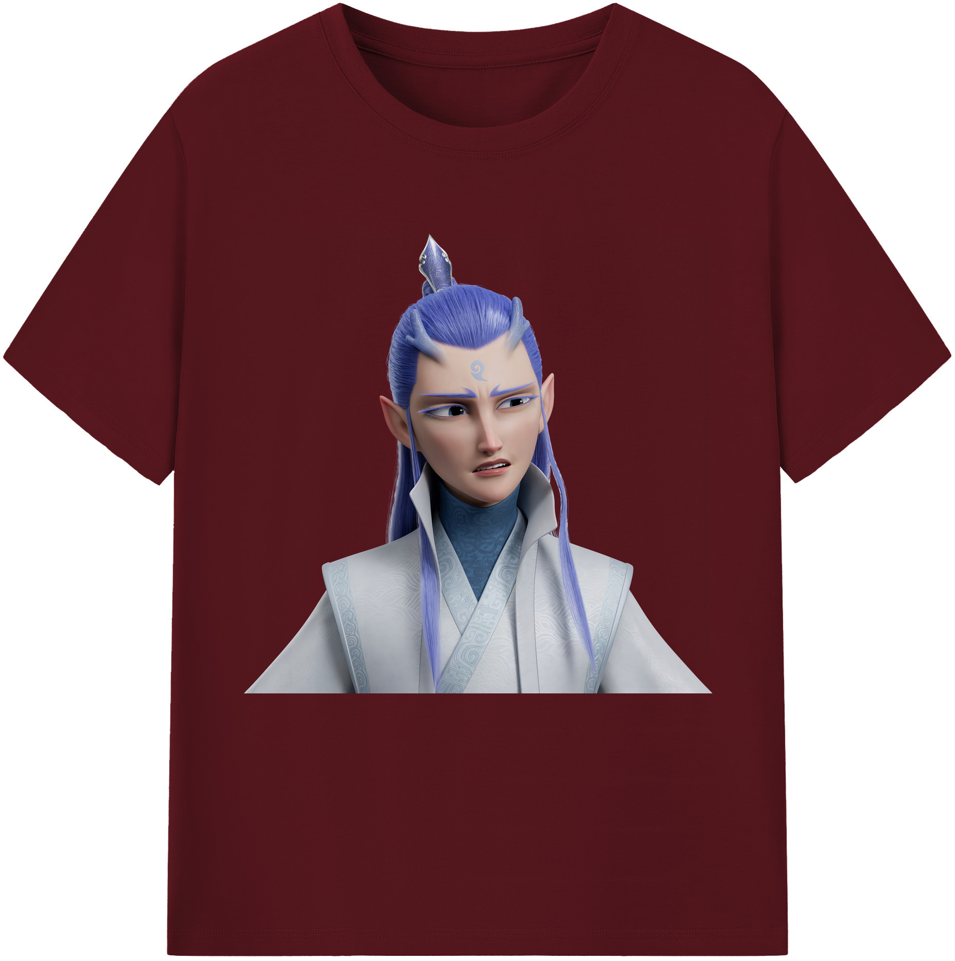 （画像用） Ne Zha 2 ナタ 魔童の大暴れ 綿100％半袖Tシャツ（フロントプリント）